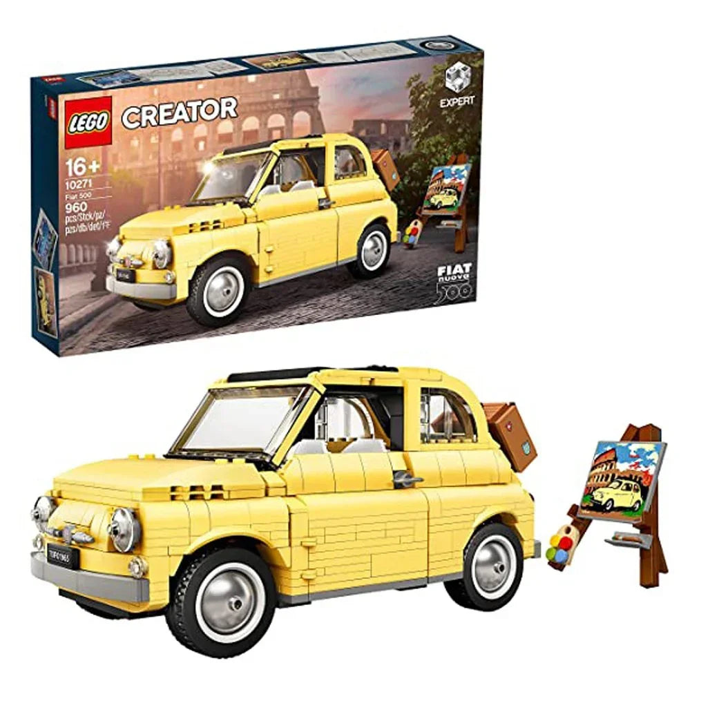 (Box Damage) LEGO Creator Expert Fiat 500 10271 Toy Car Building Set for Adults and Fans of Model Kits Sets Idea (960 Pieces) - Jaiman Toys