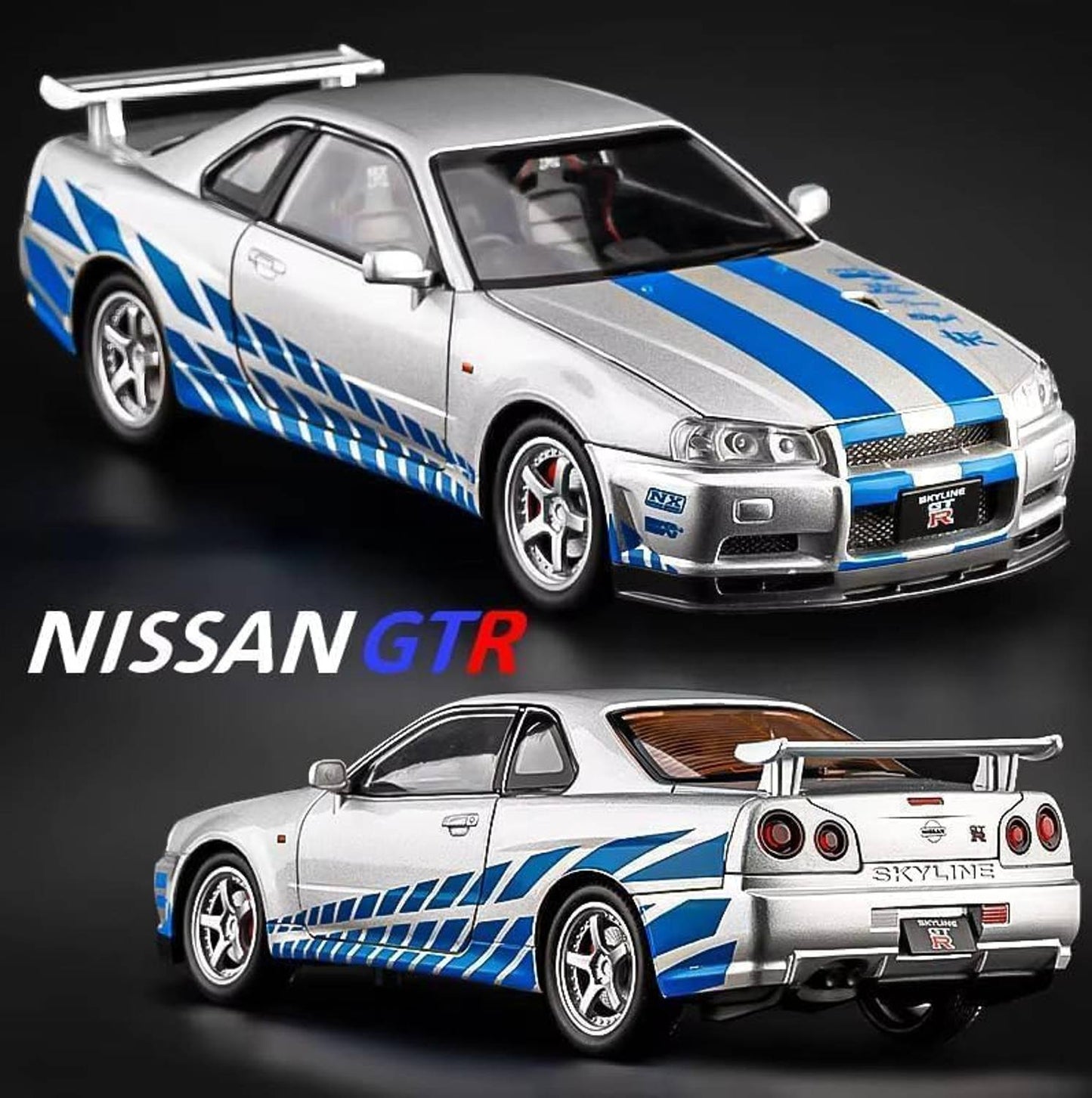 Demon King DKA-054 Nissan Skyline GT-R R34 (Chase Piece) – 1:64 Premium JDM Die-Cast Model