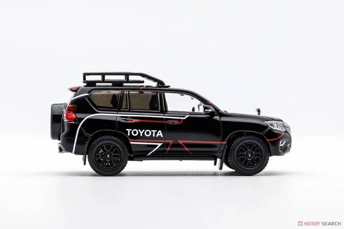 GCD 1:64 Toyota Land Cruiser Prado 150 Rally Version RHD β Black | Premium Diecast SUV Model Car