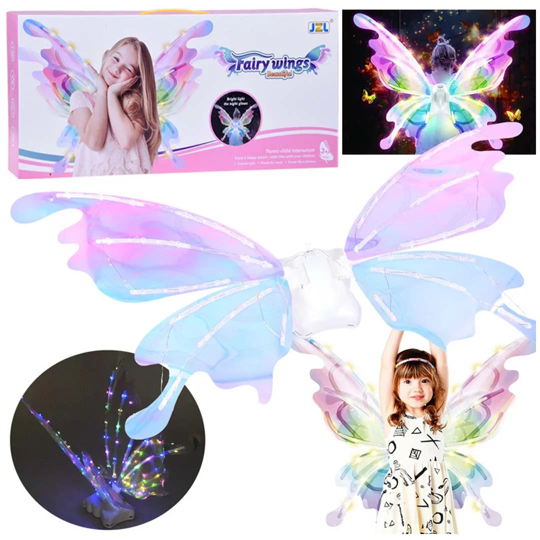Enchanting LED Glowing Fairytale Wings – Perfect for Butterfly, Elf, and Fairy Costumes for Girls Aged 3+ - Jaiman Toys