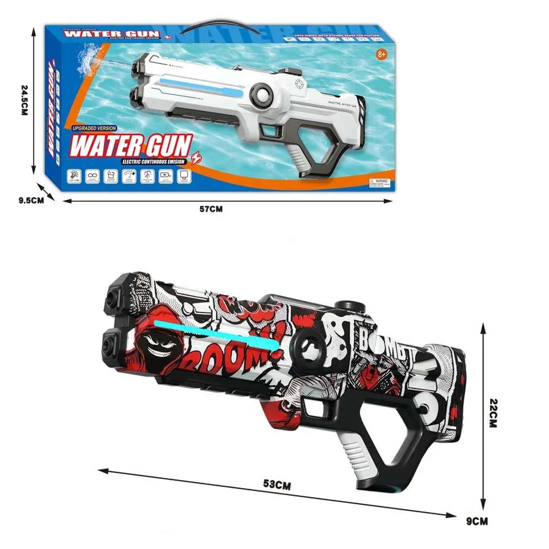 Electric Water Gun: Electric Burst Water Gun β Fully Automatic High-End Version with Lighting, Powerful High-Pressure Spray Toy for Boys and Girls (Ages 3+)! - Jaiman Toys