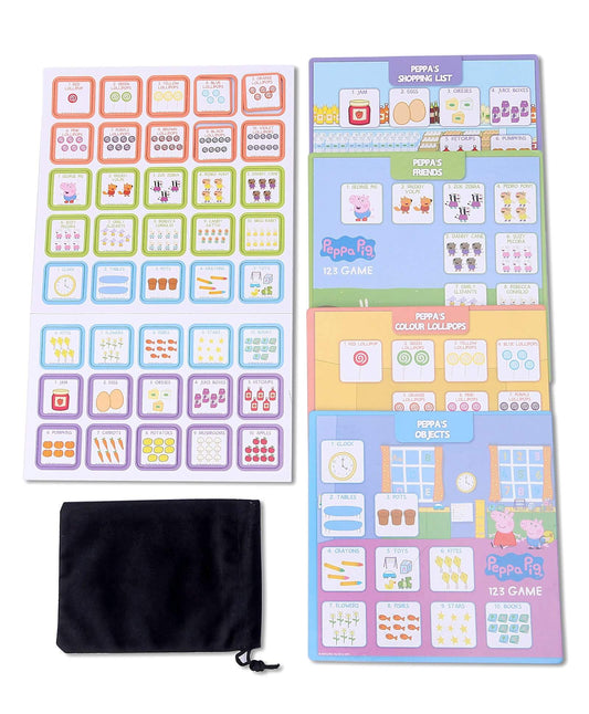 Funskool Peppa Pig Learning Made Fun 123 Game Educational Board Game for Kids Ages 3+ | Early Learning Number & Counting Game | Preschool Educational Toy | 1–4 Players | 20 Minutes Family Fun Game | Learning Through Play