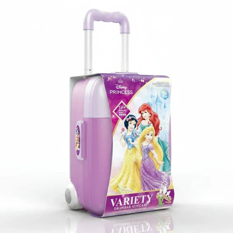 Disney Princess Kitchen Set Kids Drawbar Suitcase with Wheels, Handle & Sound