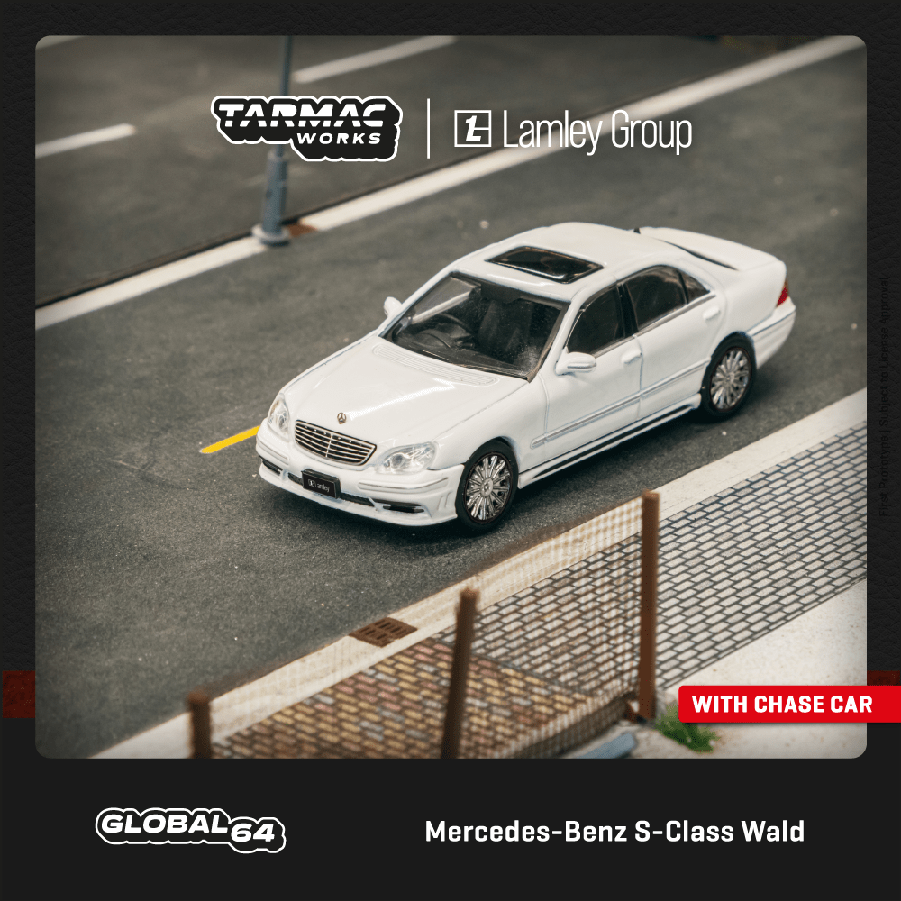 Tarmac Works Global64 1:64 Mercedes-Benz S-Class Wald Alabaster White | Lamley Special Edition Diecast Model