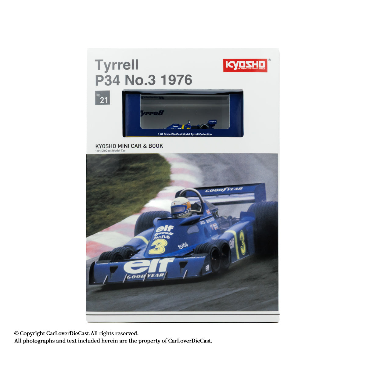 Kyosho 1:64 Tyrrell P34 No.3 1976 Die-Cast Formula Racing Car with