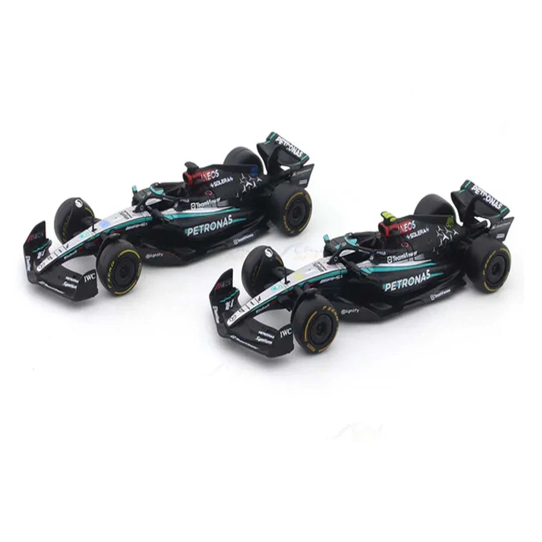 2024 Mercedes-AMG W15 set of 2 cars 1:43 Bburago Formula 1 diecast scale model car - Jaiman Toys