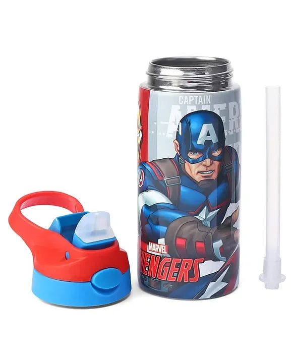 Striders Avengers Printed Stainless Steel Sipper Bottle - 500Ml - Jaiman Toys
