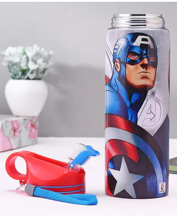 Striders Avengers Printed Stainless Steel Sipper Bottle - 700Ml - Jaiman Toys