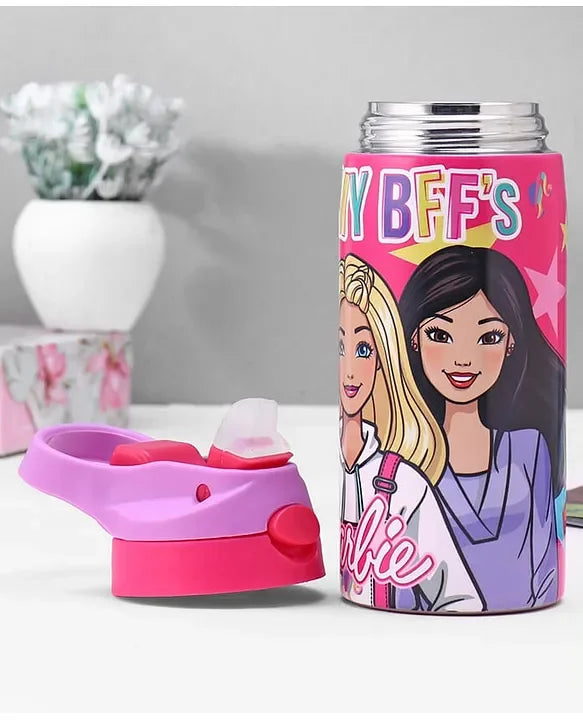 Striders Barbie Printed Stainless Steel Sipper Bottle - 500Ml - Jaiman Toys