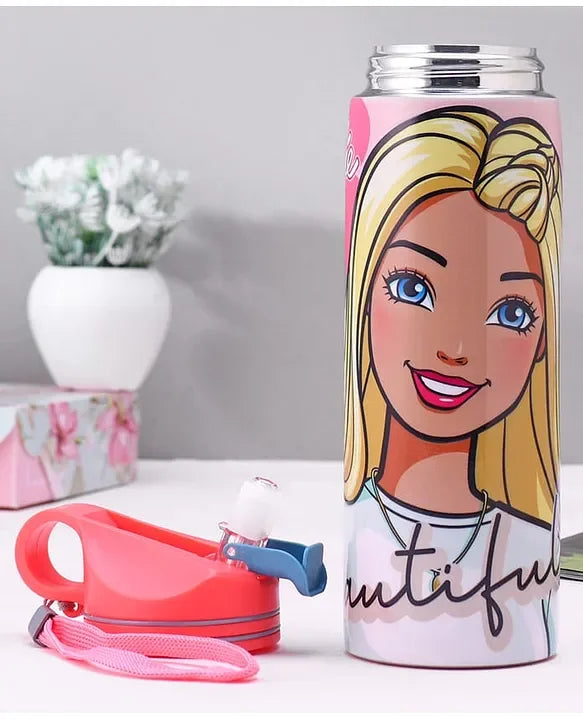 Striders Barbie Printed Stainless Steel Sipper Bottle - 700Ml - Jaiman Toys