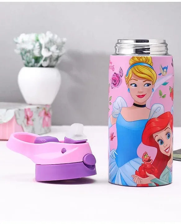 Striders Disney Princess Printed Stainless Steel Sipper Bottle - 500Ml - Jaiman Toys