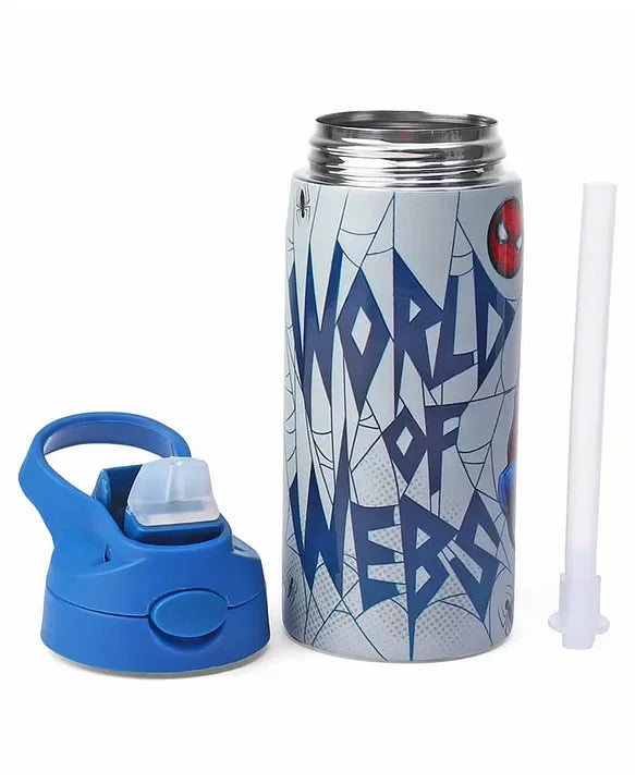 Striders Spider Man Printed Stainless Steel Sipper Bottle - 500Ml - Jaiman Toys