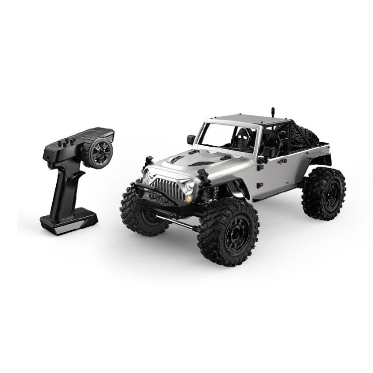 MJX R/C H12Y+ 1/12 Scale 4WD Brushless RC Rock Crawler | High-Torque 3650 BLDC Motor, Aluminium Body, All-Terrain Off-Road Remote Control Truck with 2.4GHz Radio System for Adults (Silver)