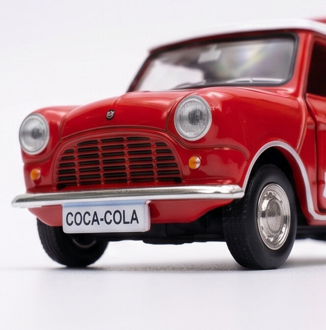 Tiny City Morris Mini Pickup Coca-Cola 1:50 Die-Cast Model Car | Official Coca-Cola Collectible Mini Truck