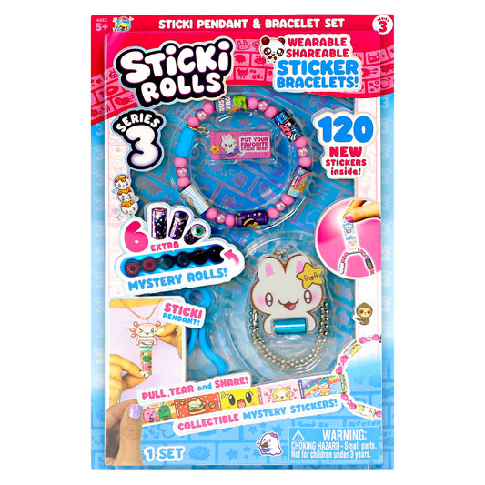 Sticki Rolls Series 3 Sticki Pendant & Bracelet - Stardust & BunBun