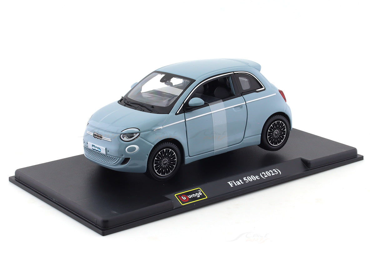 Bburago 1:24 Fiat 500e (2023) Diecast Model Car – City Car Collectible with Window Display Box