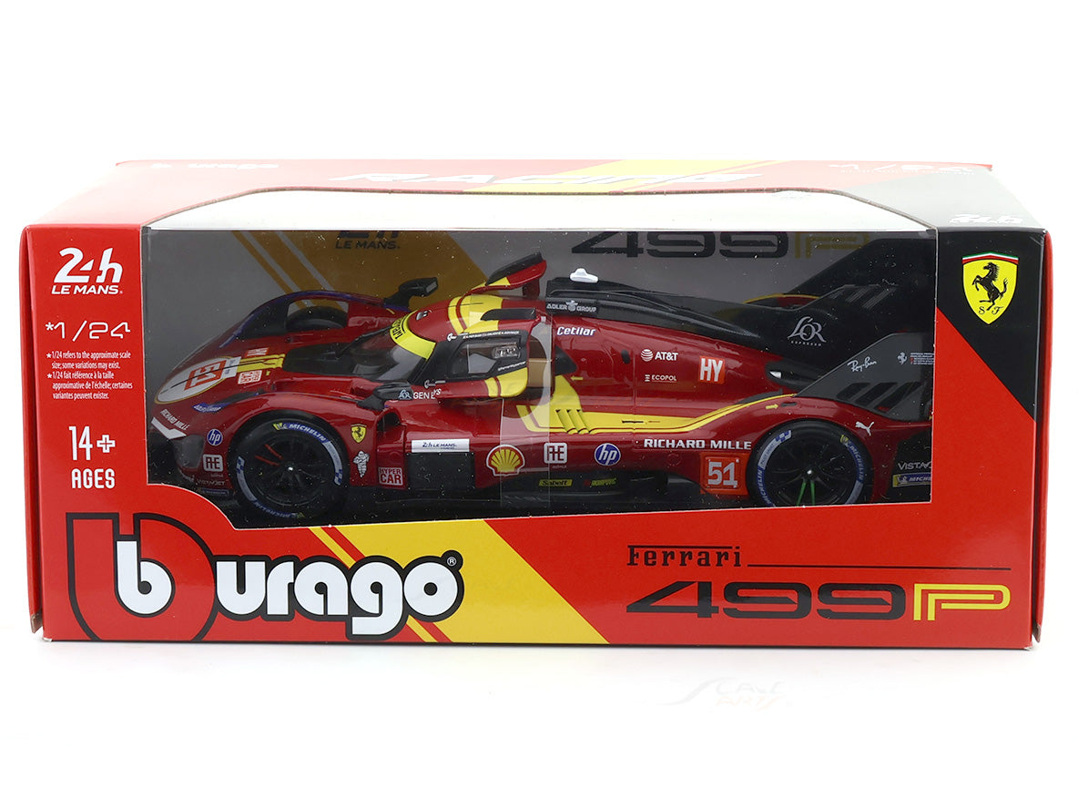 Bburago 1:24 Ferrari 499P Le Mans Hypercar #51 – Official Ferrari Die-Cast Collector Model