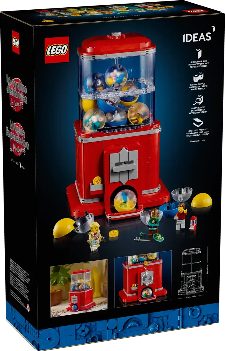 LEGO Ideas 21358 Minifigure Vending Machine ā 1,343 Pieces, Collectible Minifigures, Retro Interactive Build