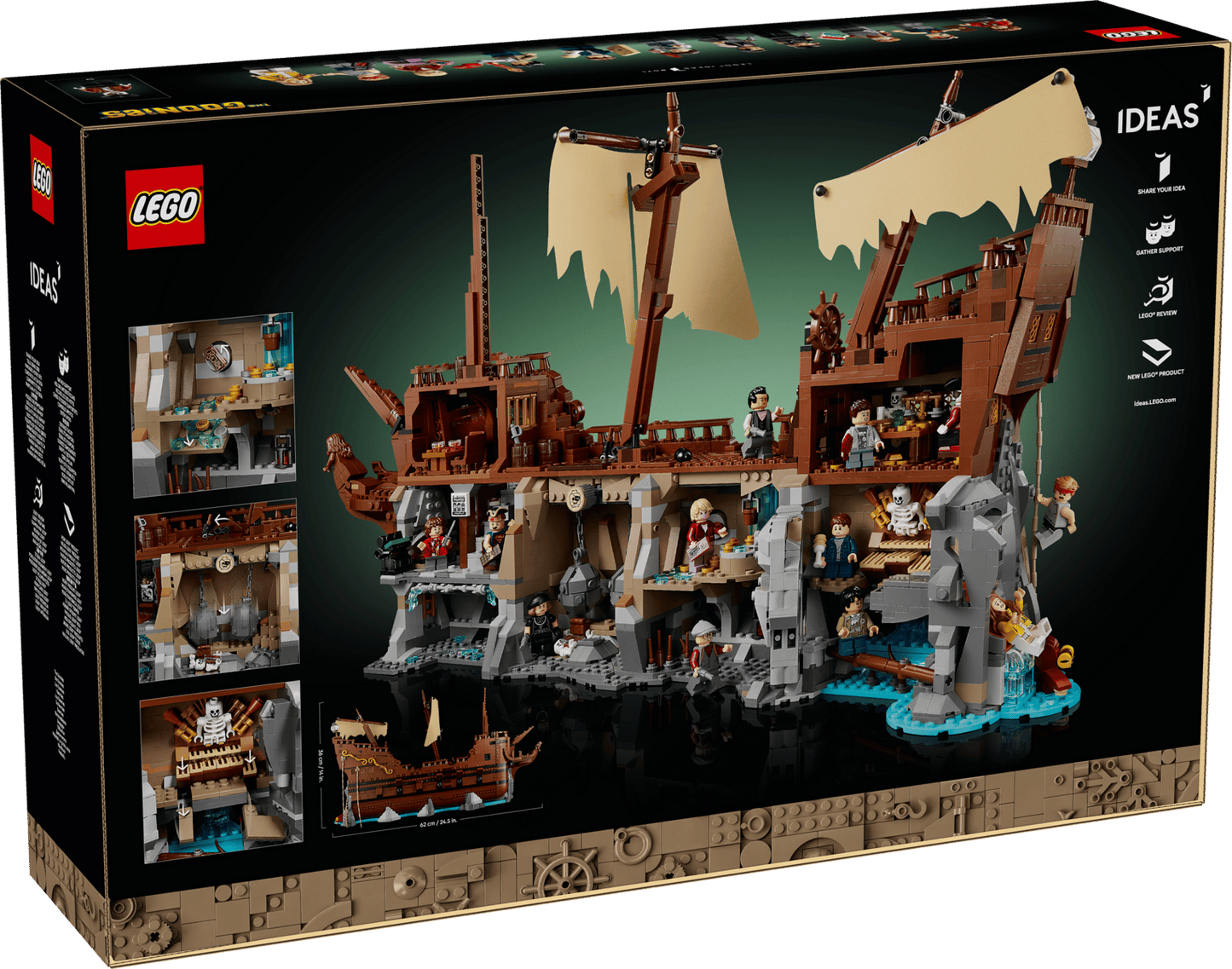 LEGO 21363 Ideas The Goonies Pirate Ship Building Set β Collector Display Model with Minifigures | Premium LEGO Set for Adults