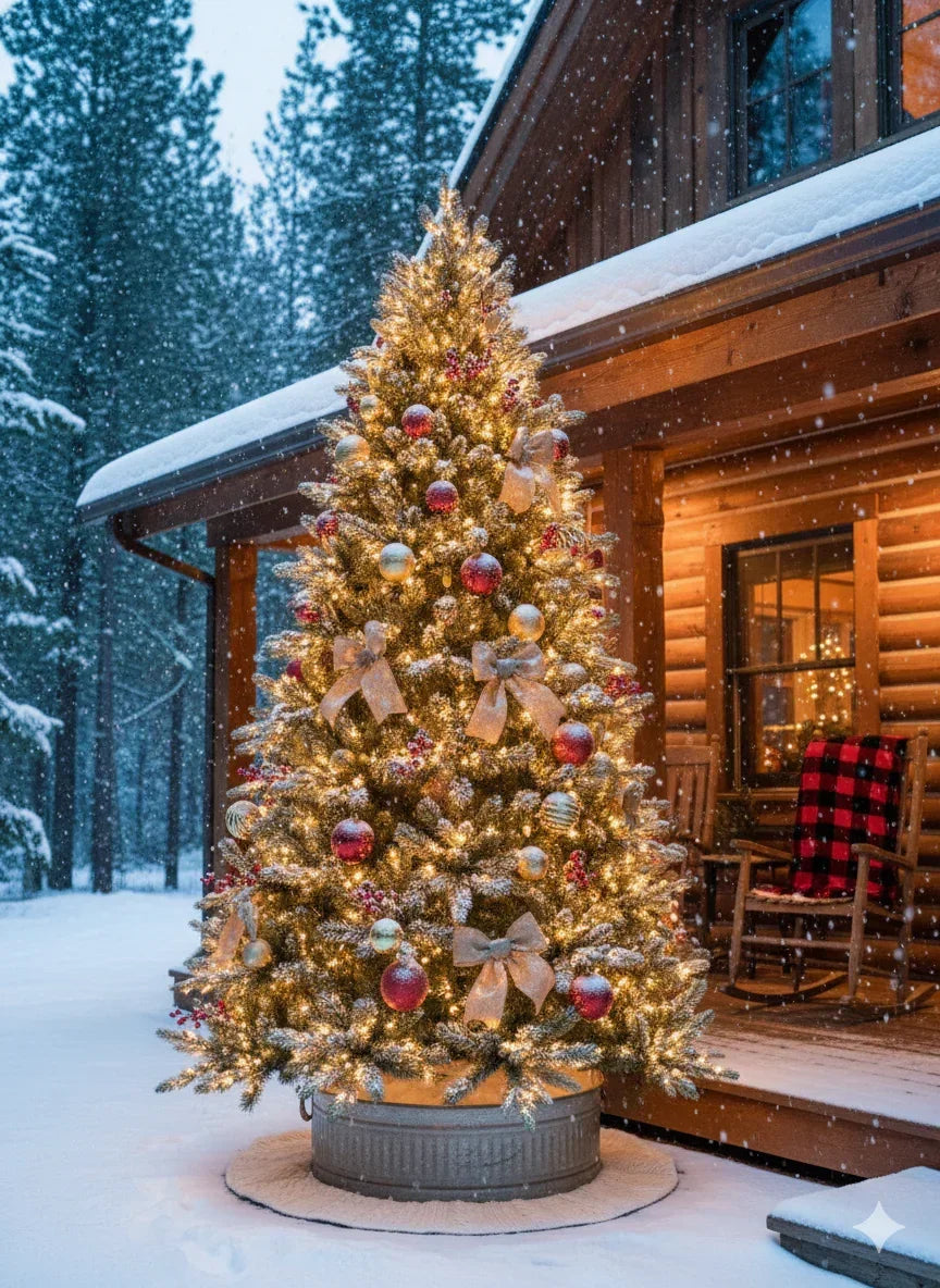 SWEN Napa Grand Christmas Tree | Lush Full Green Premium Grand Festive Tree for Hotels, Homes & Events