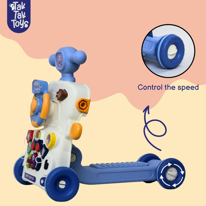 Nubo 5-in-1 Happy Trotter for Kids – Multi-Function Baby Walker, Ride-On & Activity Trotter | Musical & Interactive Toy | Adjustable Push Walker