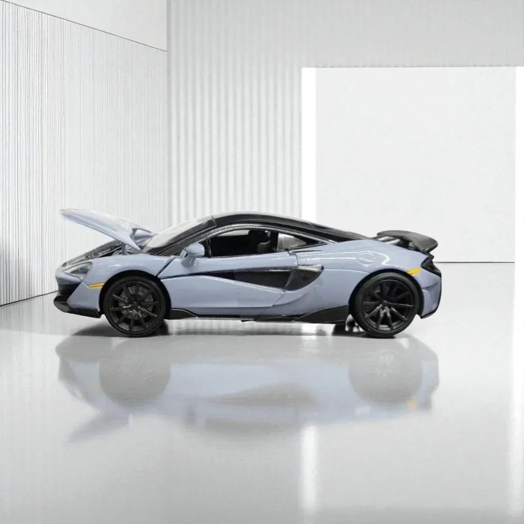 RMZ Hobby 1:32 McLaren 600LT Die-Cast Model Car – State Grey with Openable Doors, Light & Sound (664994) - Jaiman Toys