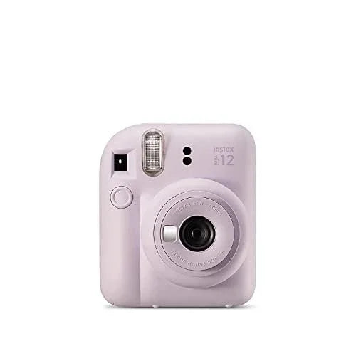 Fujifilm Instax Mini 12 Instant Camera + 20 Shot Films + 1x Crystal Clear Camera Case + 1x Close up Selfie Lens + 5X Plastic Photo Frame (Lilac Purple, Mini 12) - Jaiman Toys