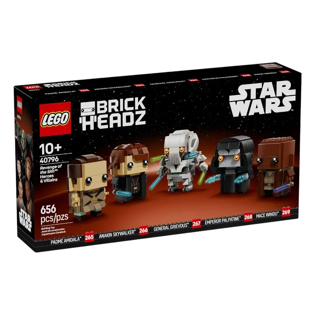 LEGO 40796 BrickHeads, Lego Star Wars Revenge of the Sith Heroes and Villains Collectible Building Set (656 Pieces)