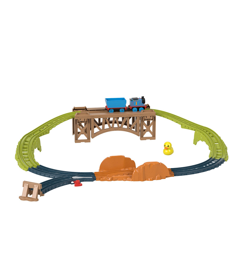 Fisher-Price Thomas & Friends Quacky Cargo Train Set – Push Along Thomas Track Playset with Duck Cargo