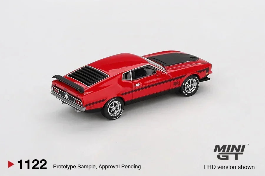 Mini GT 1:64 1971 Ford Mustang Mach 1 Race Red | Die-Cast Car Model
