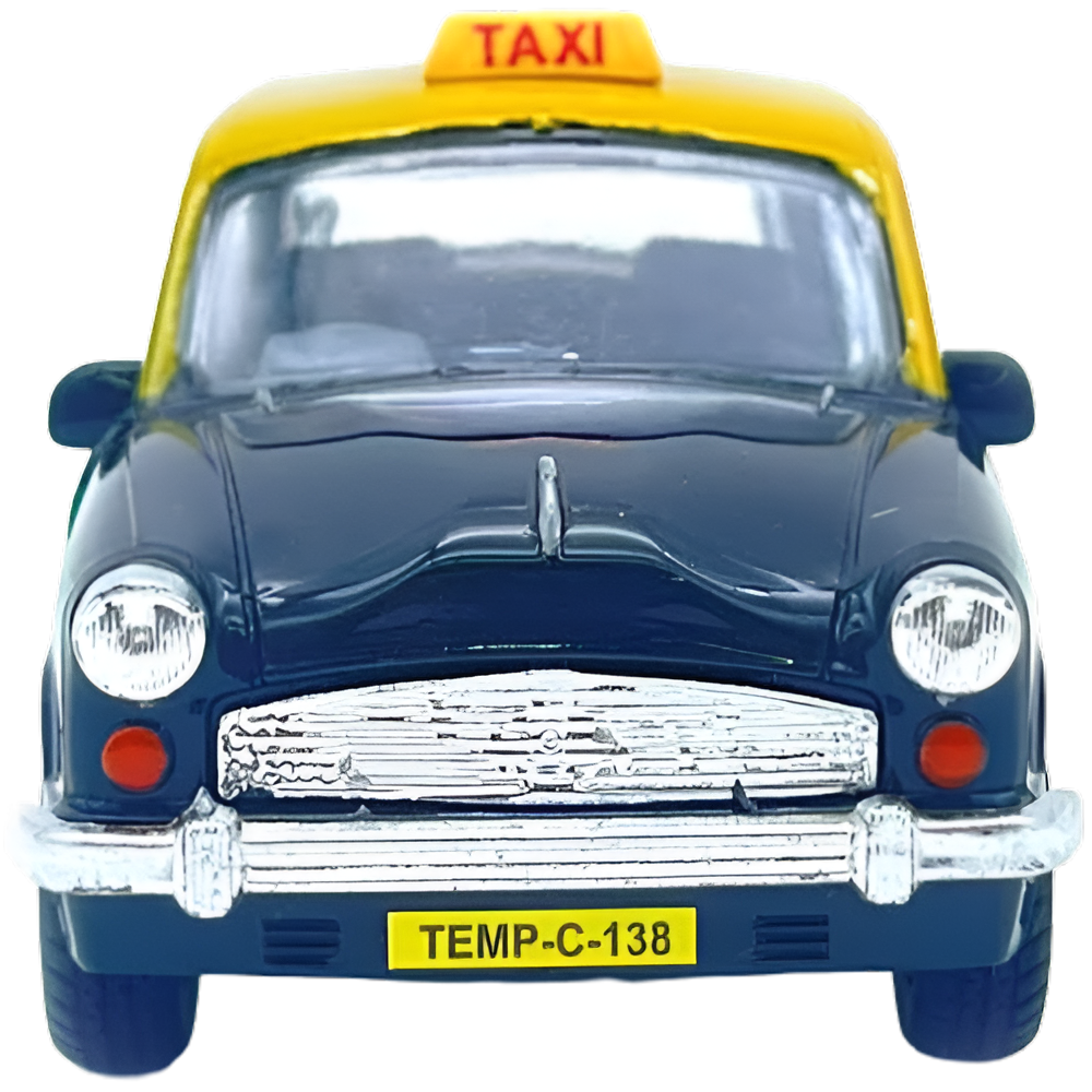 Centy Wheel Force Ambassador Taxi Pull Back Action Die-Cast Toy Car with Openable Doors | Classic Taxi Model for Kids | 3+ Years | BGX