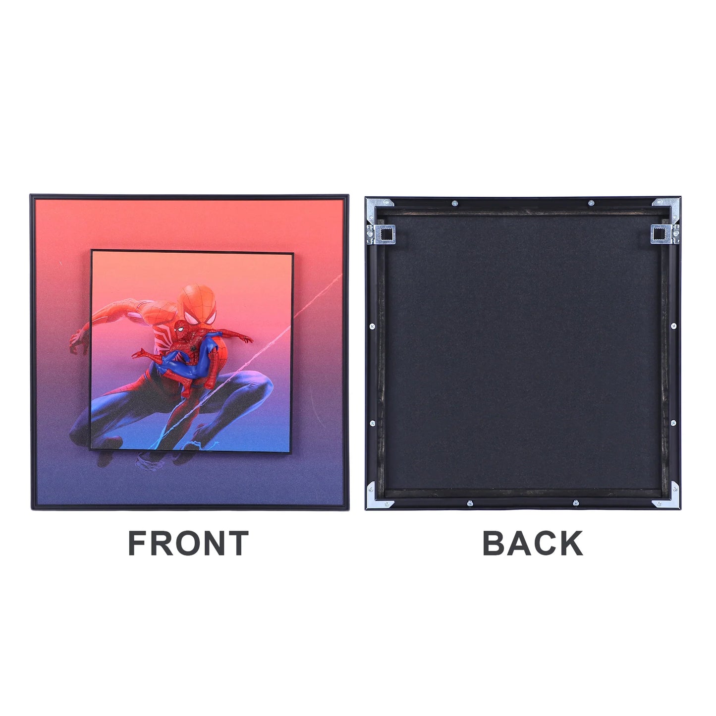 3D Spiderman Action Figure Decorative Wall Frames – 40x40 cm | Dynamic Superhero Wall Art for Collectors - Jaiman Toys