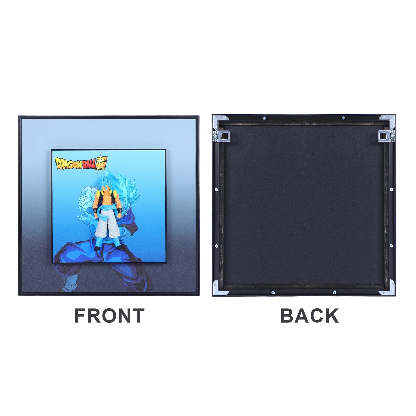 3D Blue Gogeta Dragon Ball Z Decorative Wall Frame – 40x40 cm | Dynamic Super Saiyan Wall Art for Anime Lovers & Collectors - Jaiman Toys