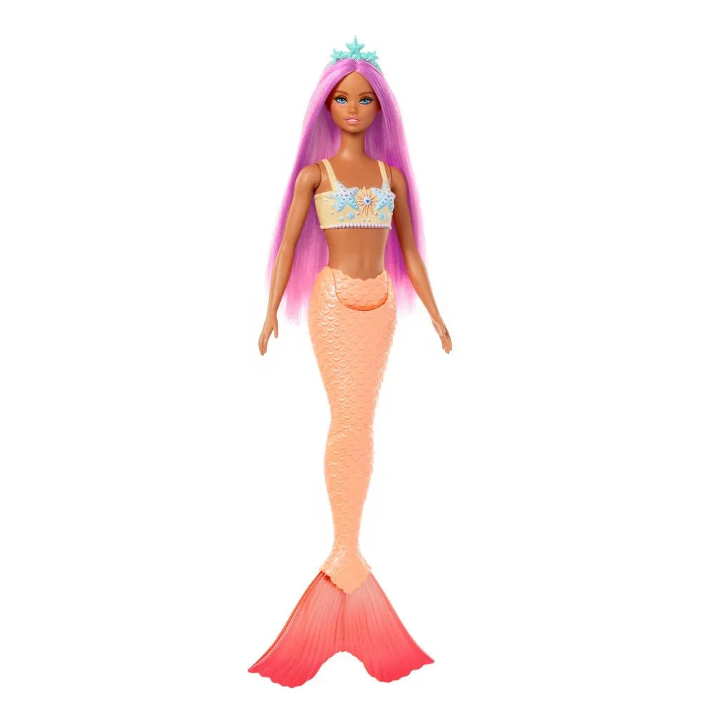 Barbie Mermaid Doll 3 with Fantasy Hair and Headband Accessories, Mermaid Toys with Shell-Inspired Bodices and Colorful Tails - Jaiman Toys