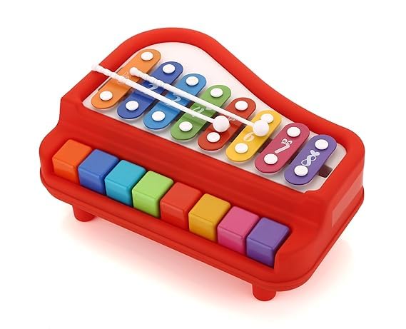 Kids Xylophone Musical Toy 8-Note | Colorful Metal Glockenspiel for Toddlers 3+ | Early Learning Music Instrument
