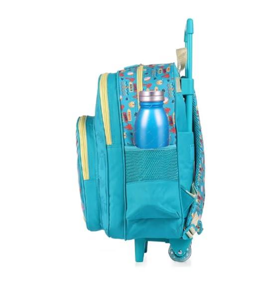 STRIDERS Peppa Pig 16 Inch Trolley School Bag for Kids Spacious Rolling Backpack for School, Travel 6-8 Years - Jaiman Toys