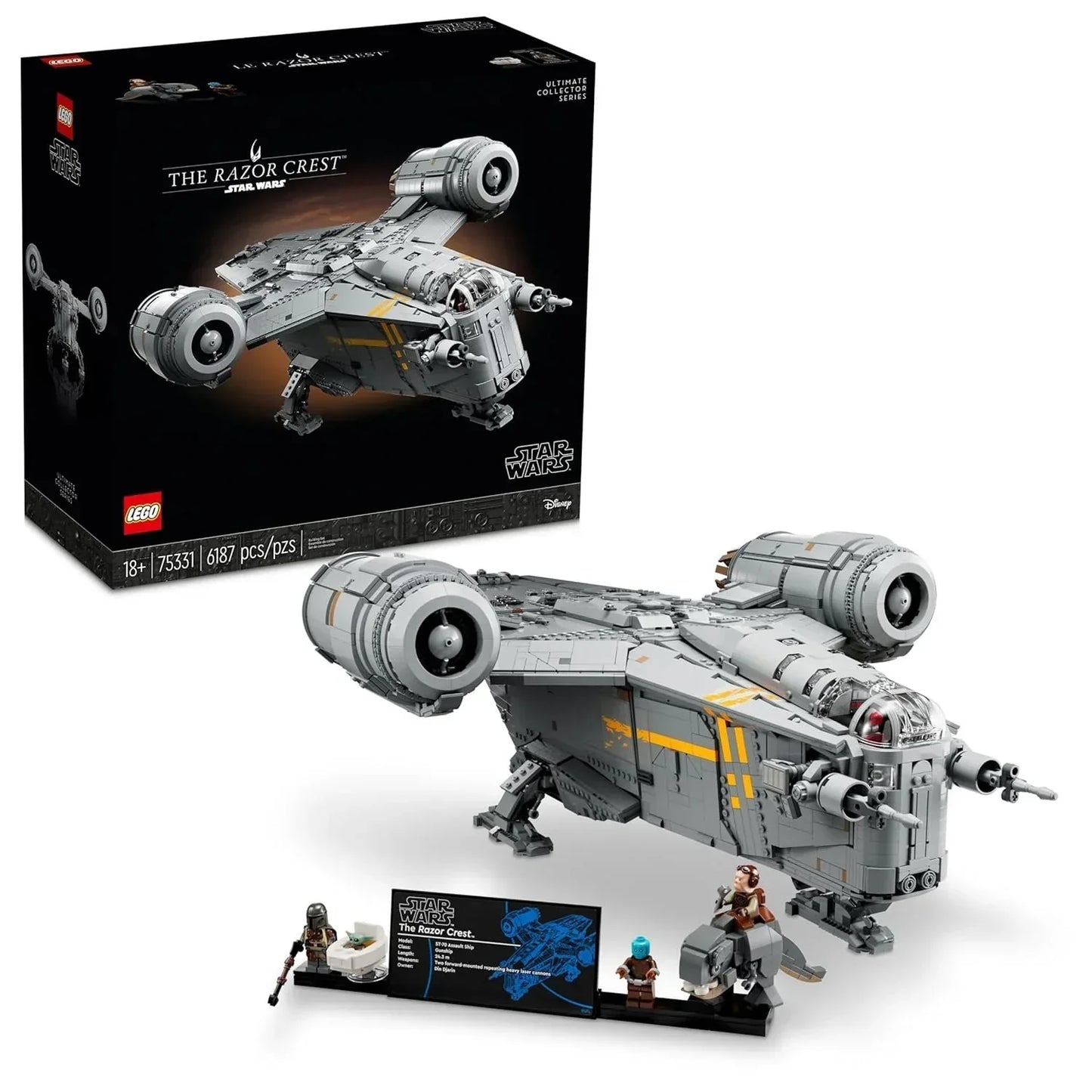 LEGO 75331 Star Wars The Razor Crest UCS Set, Ultimate Collectors Series Starship Model Kit for Adults - Jaiman Toys