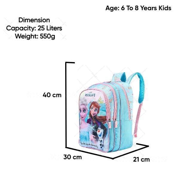 STRIDERS Frozen 18-Inch School Backpack with Sparkling Elsa & Anna Design Lightweight & Spacious - Jaiman Toys