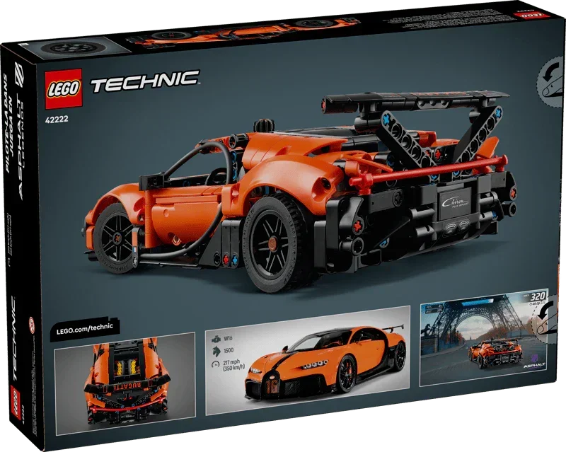 LEGO® 42222 Technic Bugatti Chiron Pur Sport Hypercar | 771 Pieces | Sports Car Building Set | Ages 9+