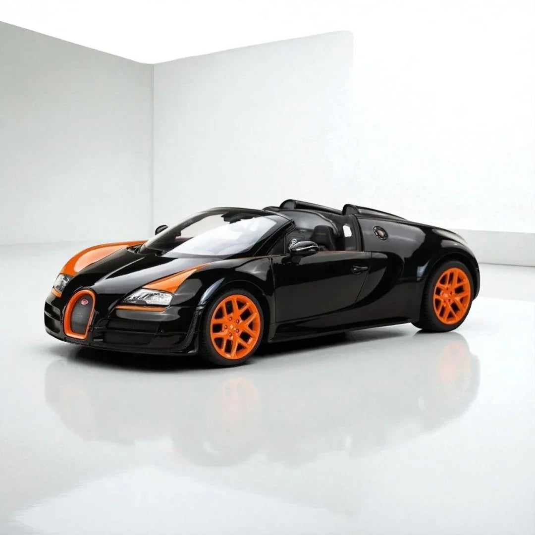 Rastar 1:18 Bugatti Veyron 16.4 Grand Sport Vitesse diecast scale model car collectible-WITH Openable door -black (43900) - Jaiman Toys