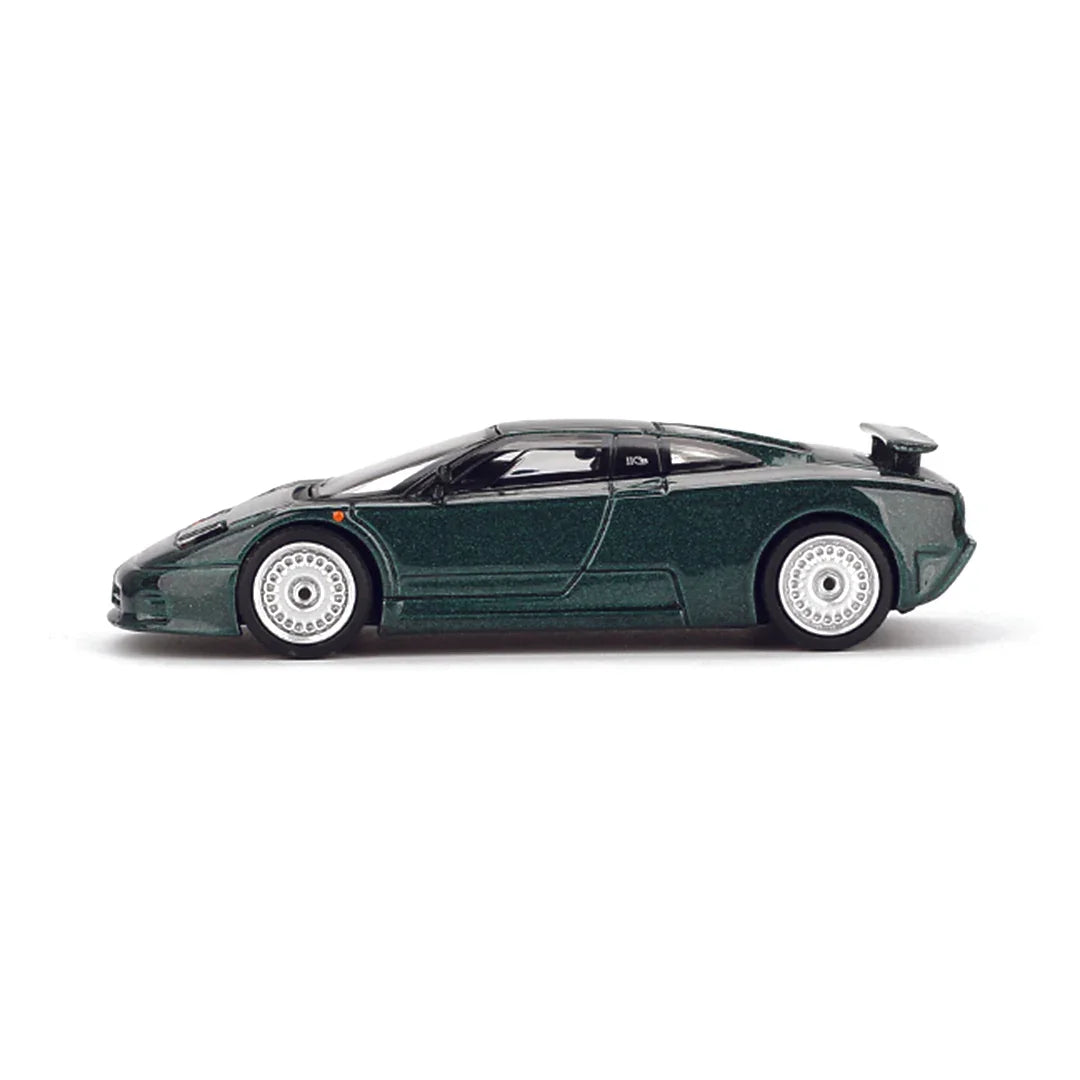 Mini GT 1:64 Bugatti EB110 GT – Verde Scuro (LHD) - Jaiman Toys