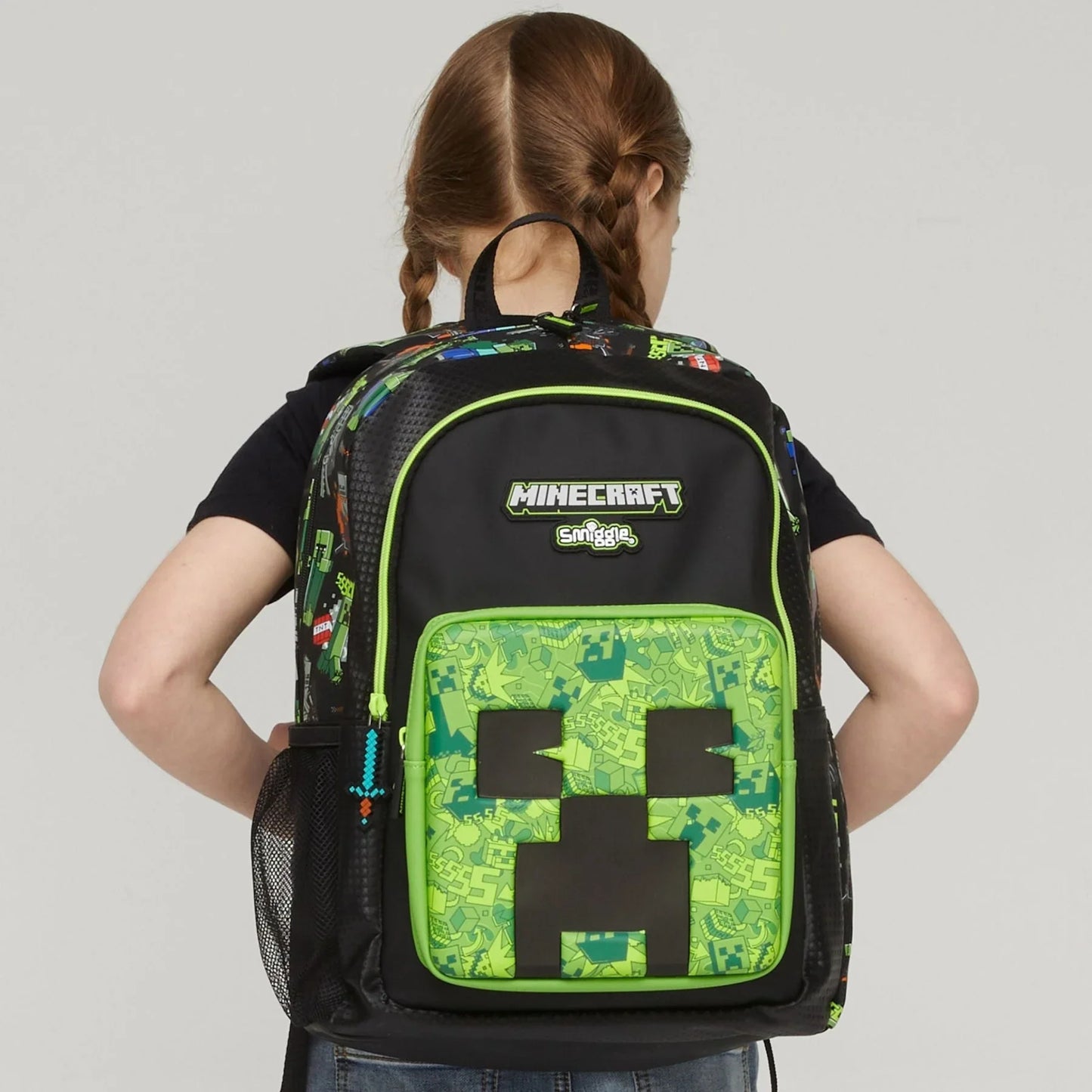 Smiggle School Bag : Minecraft Colorful & Stylish 16 Inch Backpack for Kids - Jaiman Toys