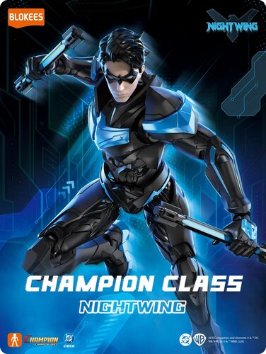 Blokees Champion Class DC Nightwing Building Kit | 100-Piece Official DC Collectible Model Set | 1:12 Scale Action Figure