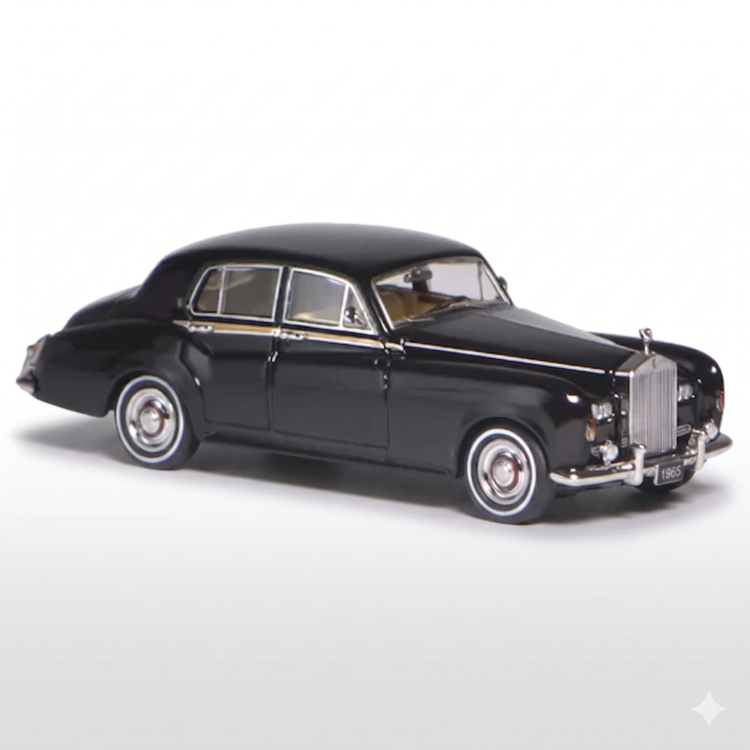 GFCC 1:64 Rolls-Royce Silver Cloud III 1965 Black Die-Cast Model Car | Premium Luxury Classic Collectible