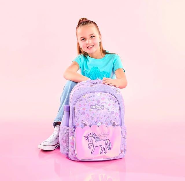 Smiggle School Bag : Unicorn Colorful & Stylish 16 Inch Backpack for Kids - Jaiman Toys
