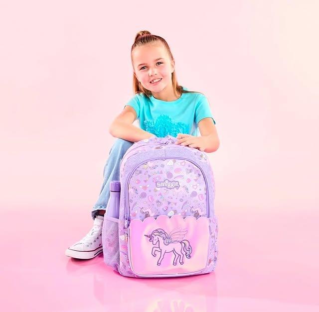 Smiggle School Bag : Unicorn Colorful & Stylish 16 Inch Backpack for Kids - Jaiman Toys