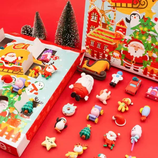 Merry Christmas Advent Calendar Toy Set | 24 Surprise Mini Figures – Holiday Countdown Gift for Kids