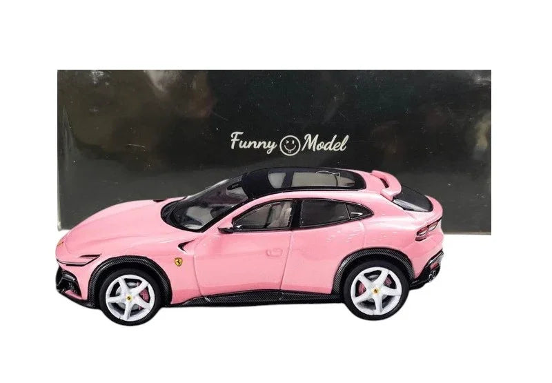 Funny Model 1:64 Scale Pink F Purosangue SUV Luxury Sports Model Diecast Metal Car - Jaiman Toys