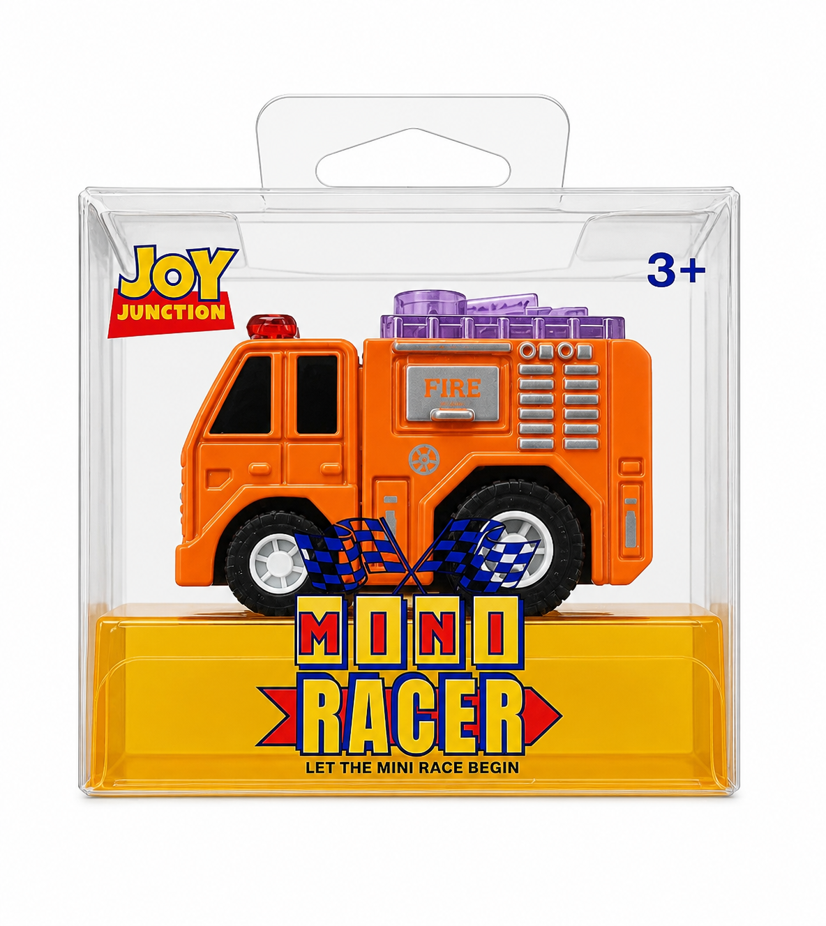 Joy Junction Mini Racer 1:64 Scale Pull Back Diecast Car Set – Ambulance & Fire Truck Toy for Kids & Collectors