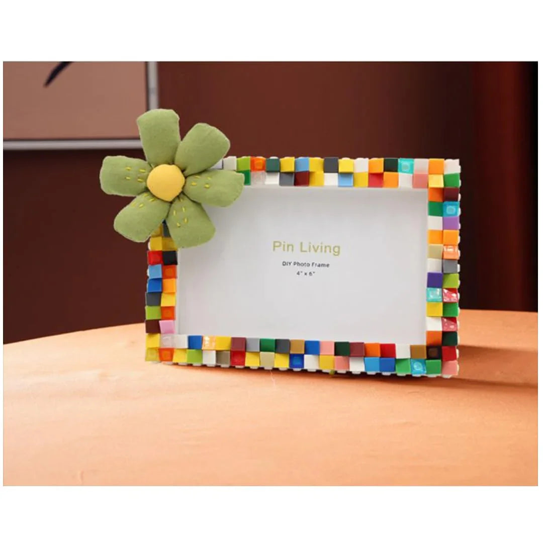 Building Blocks Photo Frame (4" x 6") with Figures and Blocks – Perfect for Gifting and Display! - Jaiman Toys